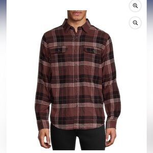 Men’s George Button Up Flannel BNWT